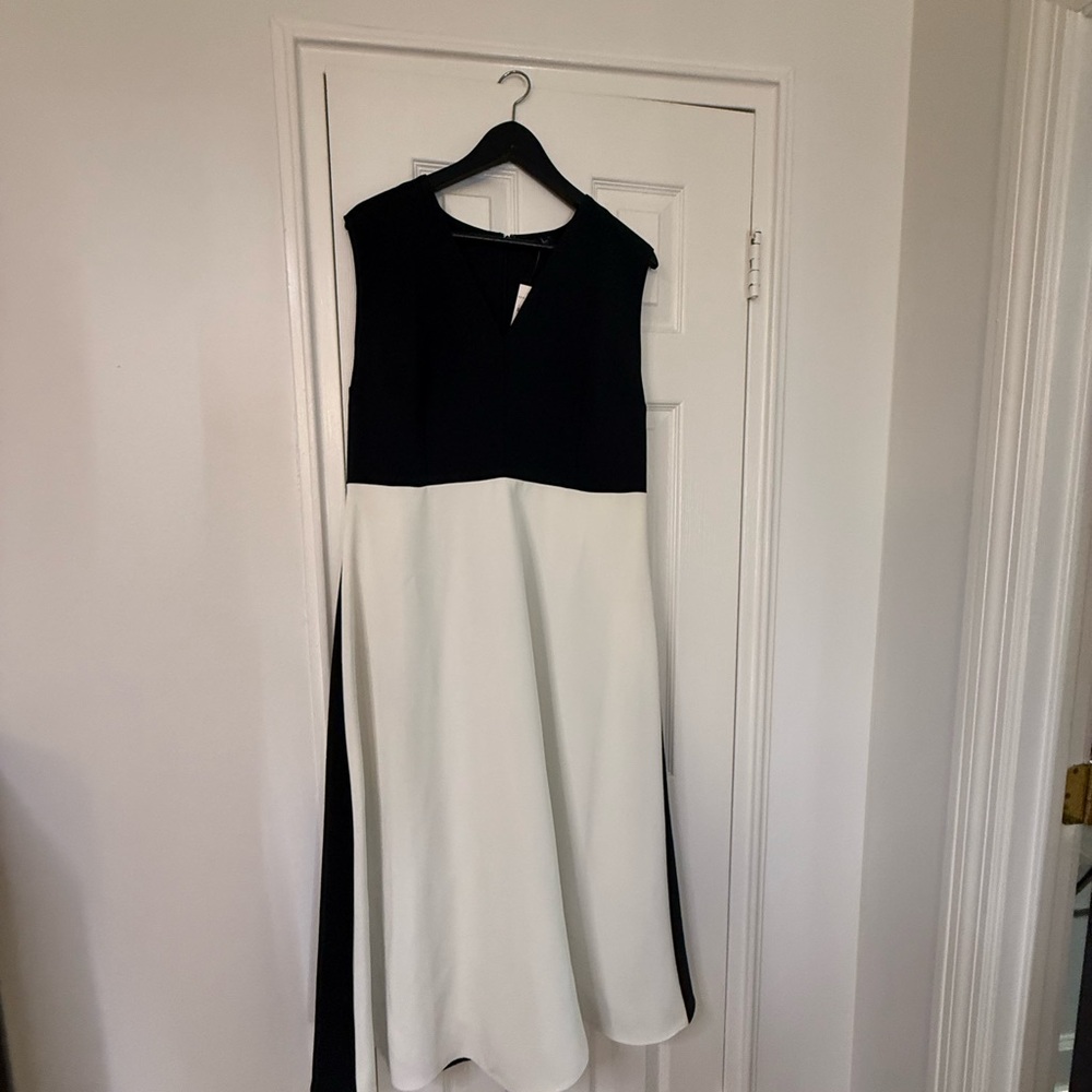 NWT Ann Taylor Black & Cream elegant dress